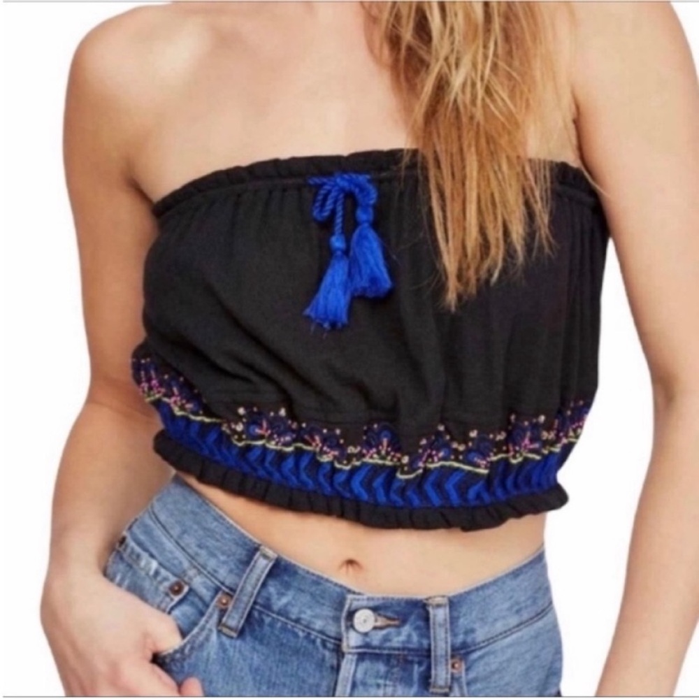 FREE PEOPLE no more tiers tube top NEW black